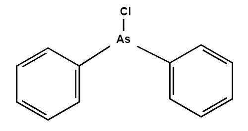 Структурная формула дифенилхлорарсина