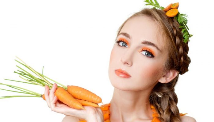 Маска для лица с морковью
