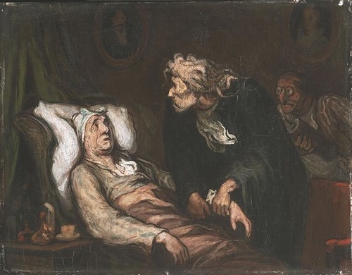 Картина Оноре Домье «Мнимый больной» (1860-1862)